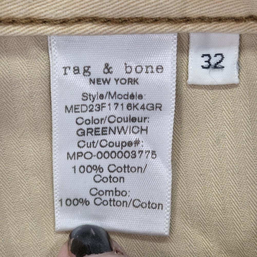 Rag & Bone Greenwich Jeans Mens Blue Straight Distressed Button Fly Fits 34x34 - Picture 5 of 12